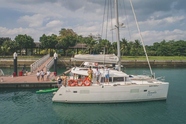 Singapore Sunset & Morning Catamaran Cruise to St John's and Lazarus Island