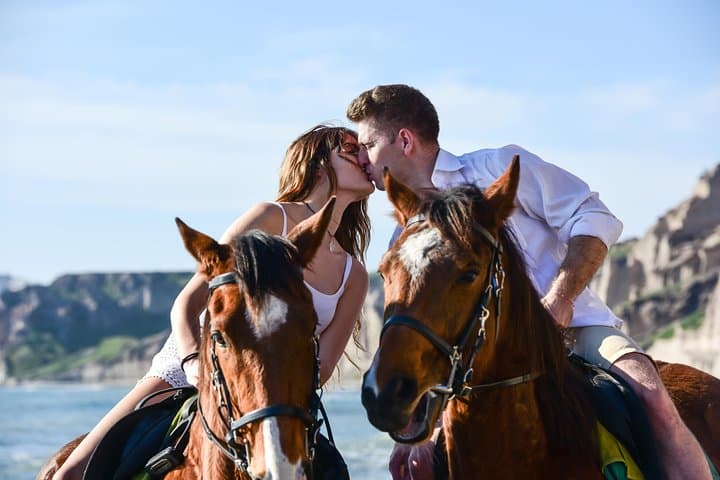 Santorini Horse Riding to Eros Black Sand Beach — 90-Min Coastal Ride photo 5