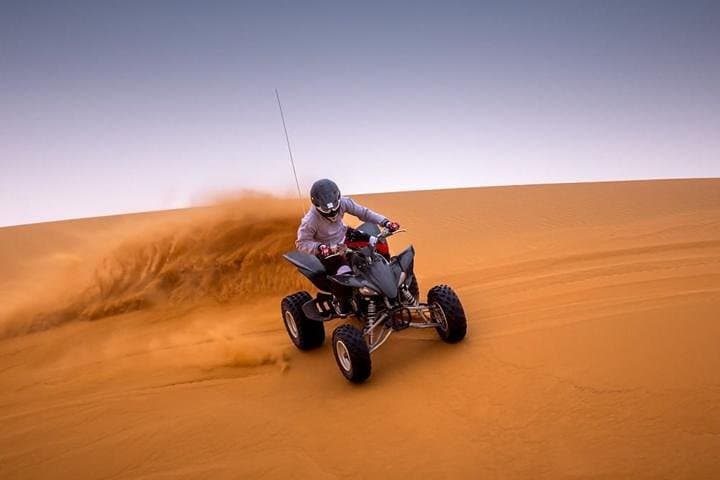 Evening Desert Safari Dubai With Quad Bike — Lahbab Sunset Dune Adventure