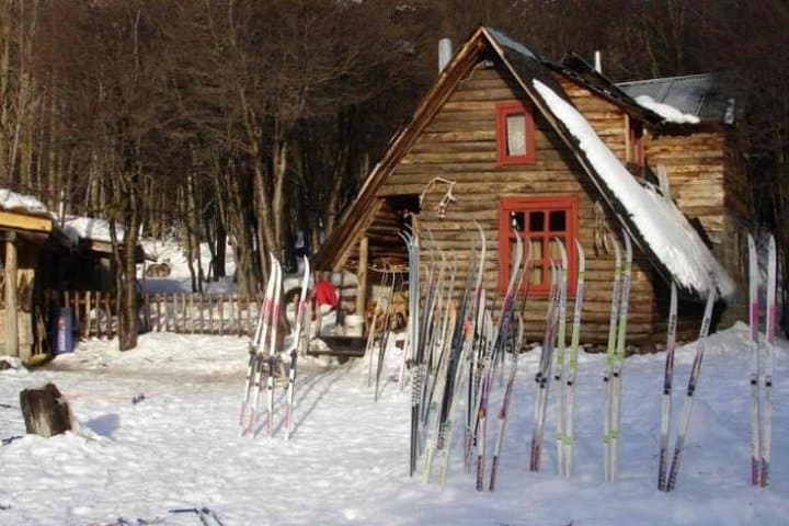 Husky Sled & Snowshoe to Alvear Icefall — Tierra Mayor Winter Adventure