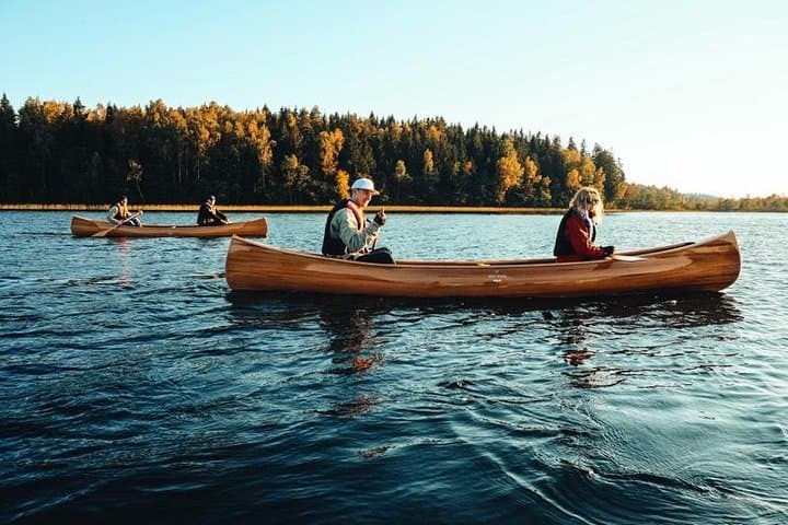 Guided Cedar Canoe Tour on Lake Plateliai — Crystal-Clear Paddling & Picnic