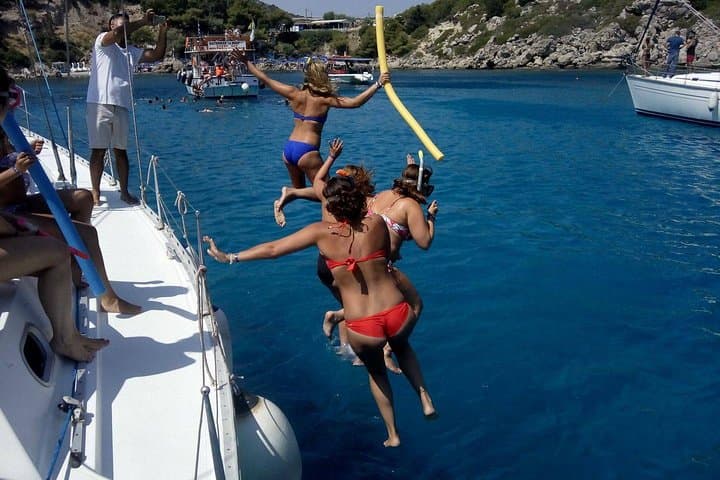 Private Coast-to-Coast Sailing from Rhodes: Snorkel Kallithea, Anthony Quinn & Afandou photo 3