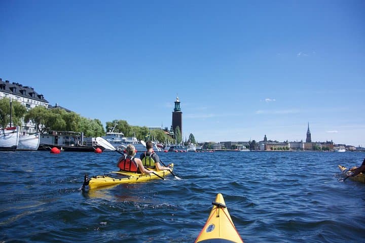 Evening Kayak Tour in Stockholm: Midsummer Meal & City Paddle photo 1
