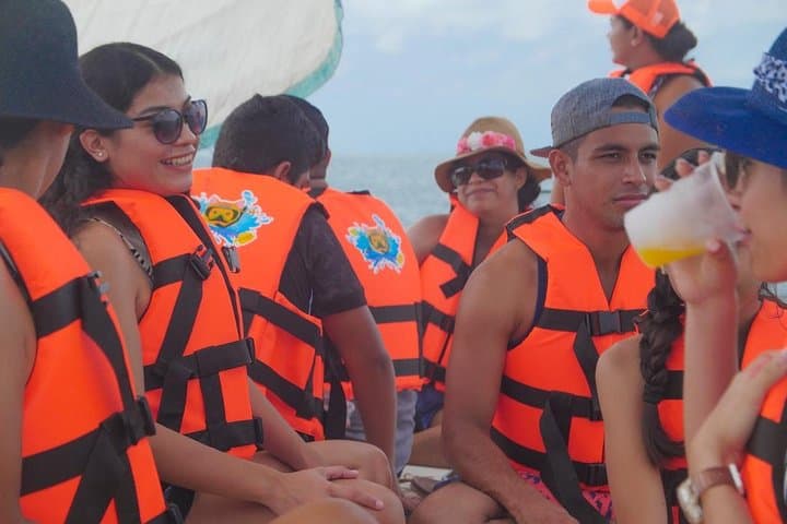 Puerto Morelos Catamaran & Snorkel Tour to Punta Maroma — Reef Guides, Open Bar, Snack photo 2