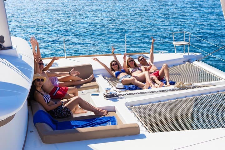 Santorini Private Catamaran Cruise: BBQ, Open Bar & Caldera Sail photo 4