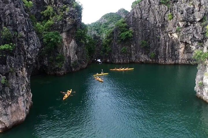 Private Halong Bay 6-Hour Cruise: Kayak, Cave & Ti Top Beach Day Trip photo 1