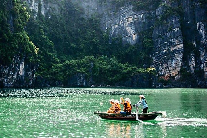 Private Halong Bay 6-Hour Cruise: Kayak, Cave & Ti Top Beach Day Trip photo 3