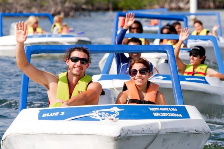 Speedboat and Snorkel at Punta Nizuc: Nichupté Lagoon Adventure
