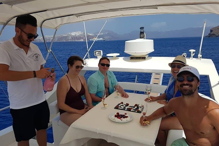 Santorini Private Yacht Day Trip: Red Beach, Hot Springs & Thirasia photo 3