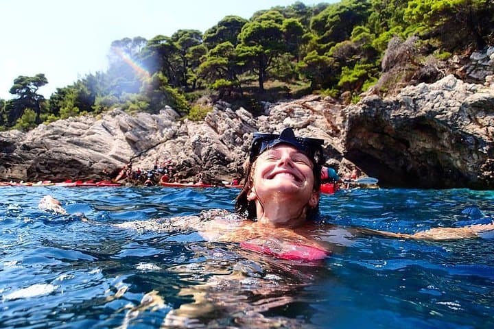 Sea Kayaking & Snorkeling to Green Cave and Šipan from Lopud — Full-Day Elaphite Adventure