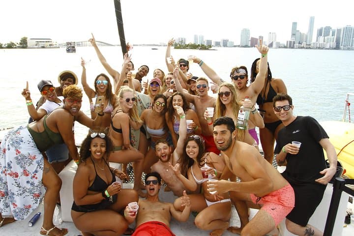 Miami 3‑Hour All‑Inclusive Party Boat: Open Bar & Skyline Cruise