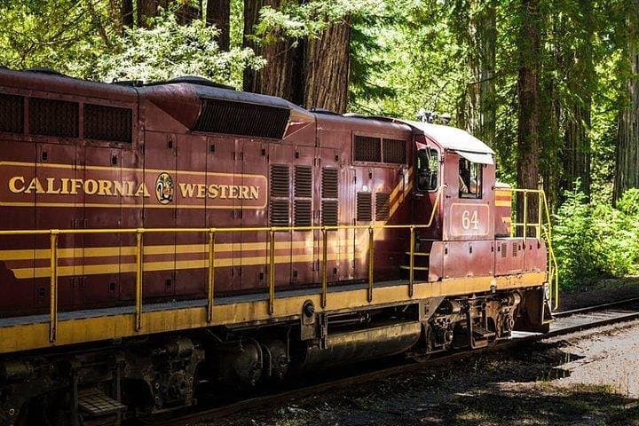 Skunk Train to Wolf Tree Turn — Willits Scenic Rail Ride Through Redwoods