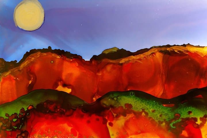 Alcohol Ink Landscape Workshop in Estes Park — Paint the Rockies photo 5