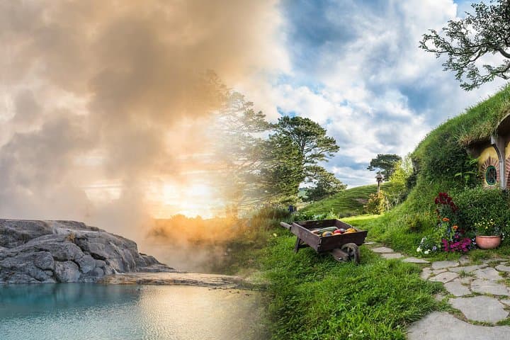 Hobbiton & Rotorua Geysers: Private Day Tour from Tauranga