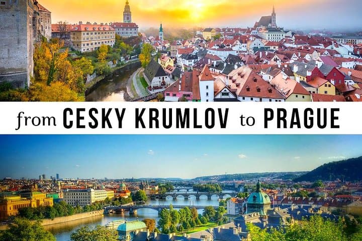 Private transfer from Cesky Krumlov to Prague with two sightseeing stops