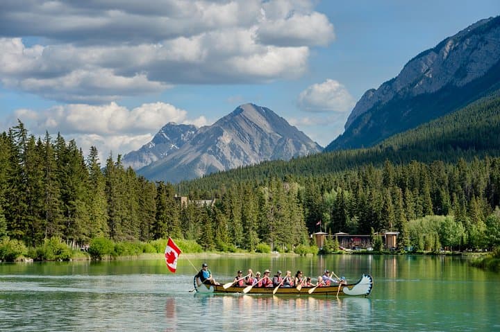 Banff Big Canoe Tour on the Bow River — Guided Canoeing in Banff National Park
