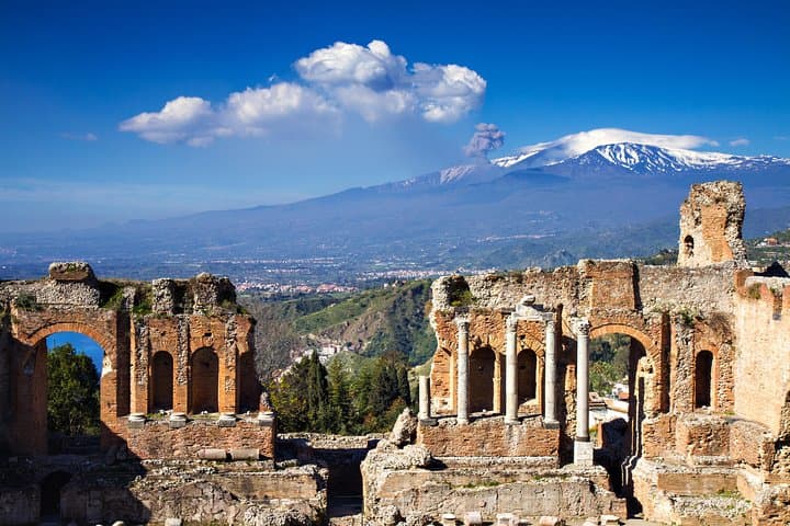 Mt Etna and Taormina: Volcano Trails, Vineyards & Ancient Theatre Day Tour