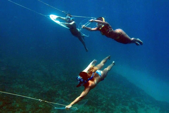 Underwater Boat Hitchhiking in Fernando de Noronha: Tow-Snorkel Adventure over a Shipwreck