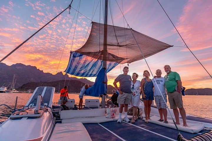 Loreto Sunset Catamaran Cruise: Open Bar, Appetizers & La Giganta Views