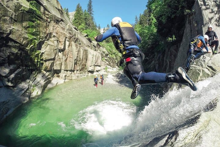Grimsel Canyoning from Interlaken — 50m Rappel, Jumps & Zipline