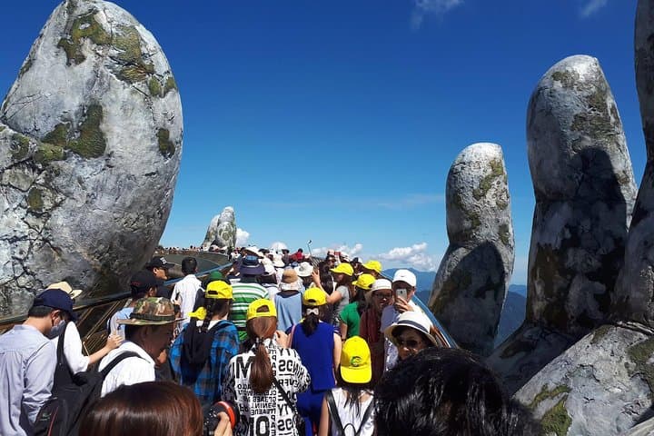 Golden Bridge & Marble Mountains Day Transfer from Da Nang: Cable Car, French Village and Craft Workshops photo 6
