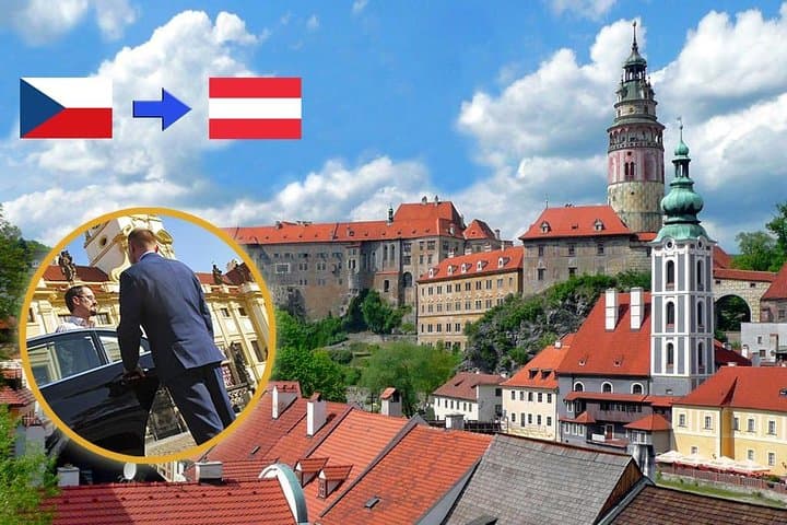 Prague to Salzburg Private Transfer with Cesky Krumlov Stopover — Castle, Cobblestones & Convenience