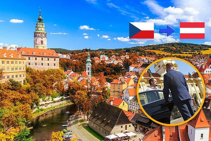 Prague to Vienna Private Transfer with Cesky Krumlov Stopover