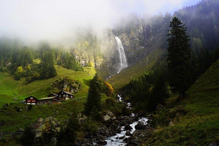 Day trip from Basel to Lake Lucerne, Klausen Pass & Sardona Waterfall