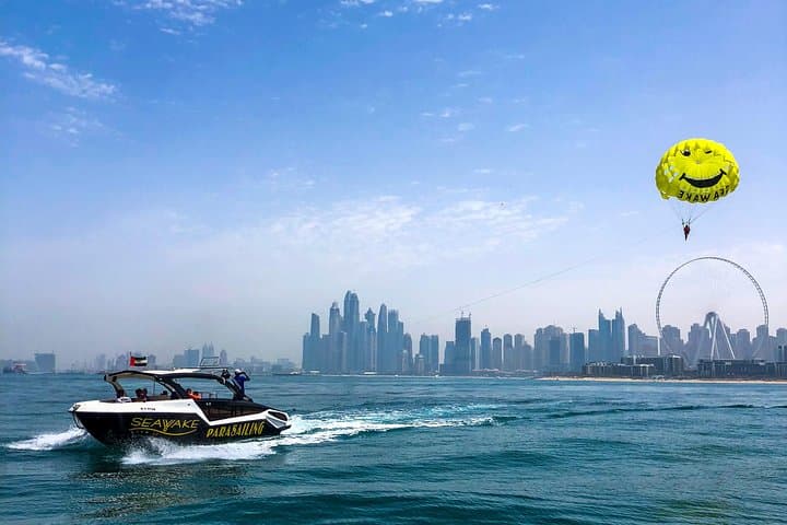 Soar Over Jumeirah Beach: Parasailing Above Palm Jumeirah & Dubai Marina photo 4