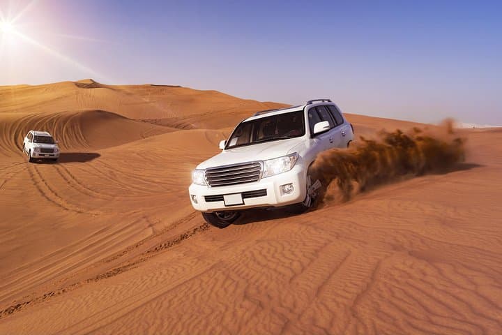 Dubai Morning Red Dunes Safari: Dune Bashing, Camel Ride & Sandboarding