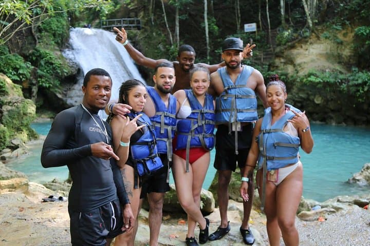 Blue Hole Waterfalls Private Tour from Montego Bay & Falmouth — Swim, Hike & Horse Ride