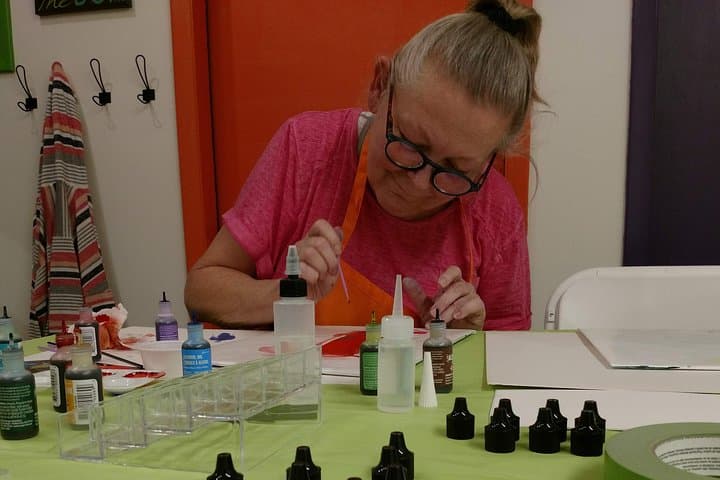Alcohol Ink Landscape Workshop in Estes Park — Paint the Rockies photo 4