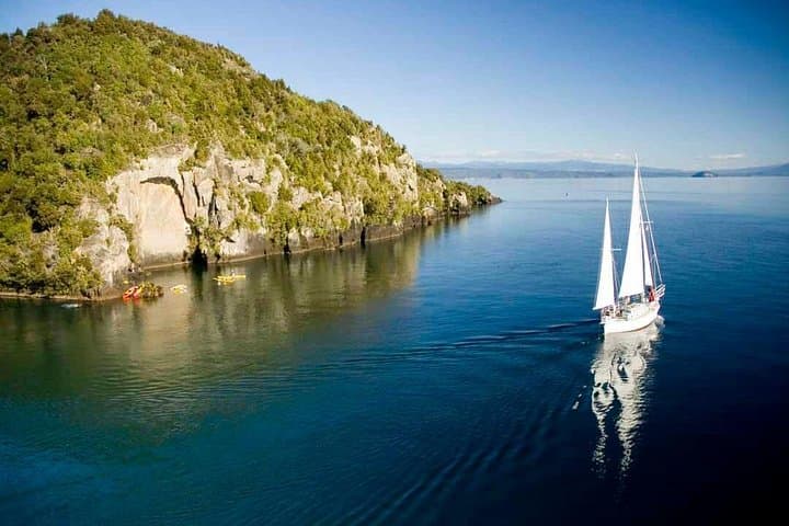 Eco Sailing to the Maori Rock Carvings in Taupo — Electric Yacht Tour photo 3