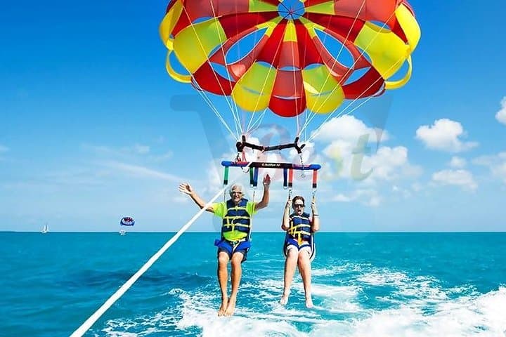 Catamaran Cruise to Ile aux Cerfs: Parasailing, Snorkel & Waterfall Day Trip from Trou d'Eau Douce photo 3