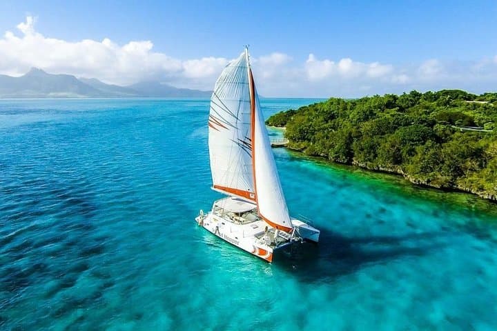 Catamaran Cruise to Ile aux Cerf: Full-Day Snorkel, GRSE Waterfall & Beach Lunch photo 1