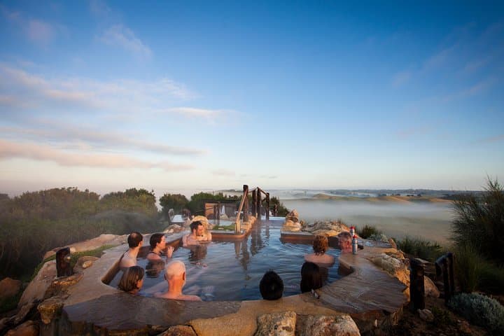 Day Trip to Peninsula Hot Springs and Mornington Peninsula Bathing Boxes from Melbourne