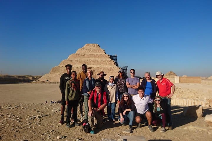 Saqqara and Giza Pyramids Day Tour: Step Pyramid, Sphinx & Camel Rides