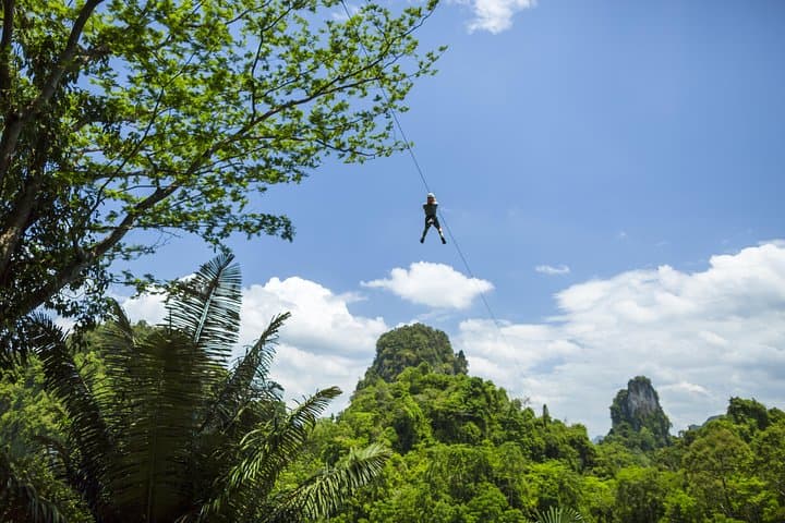 Krabi Zone A Zipline Adventure — 250m Canopy Zips & 70m Abseil Near Ao Nang