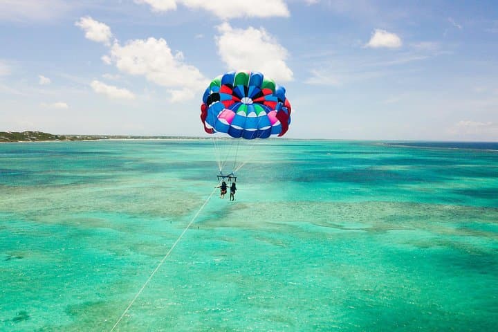 Parasailing Over Grace Bay: Providenciales Aerial Adventure in Turks and Caicos