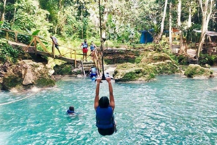Private Fern Gully, Blue Hole & Bamboo Blu Beach Tour from Ocho Rios