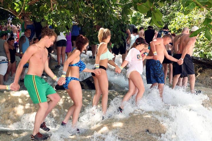 Climb Dunn's River Falls and Unwind at Blu Beach — Private Tour from Ocho Rios