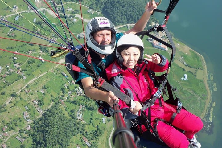 Paragliding in Pokhara: Tandem Flights from Sarangkot with Photo & Video