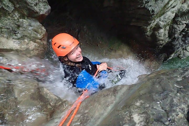 Angon Discovery Canyoning at Lake Annecy — Family-Friendly Rappels & Water Slides