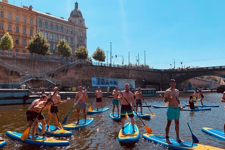 Stand-Up Paddleboarding the Vltava: Castle Views & Charles Bridge from the River photo 5