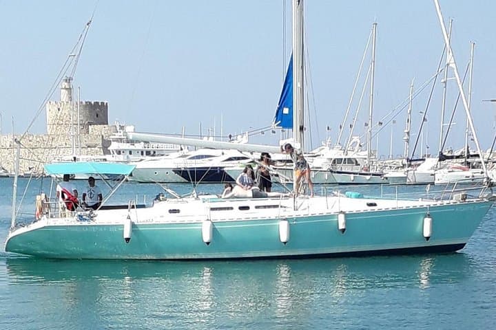 Private Sunset Cruise in Rhodes: Kallithea Springs Swim & Wine photo 3
