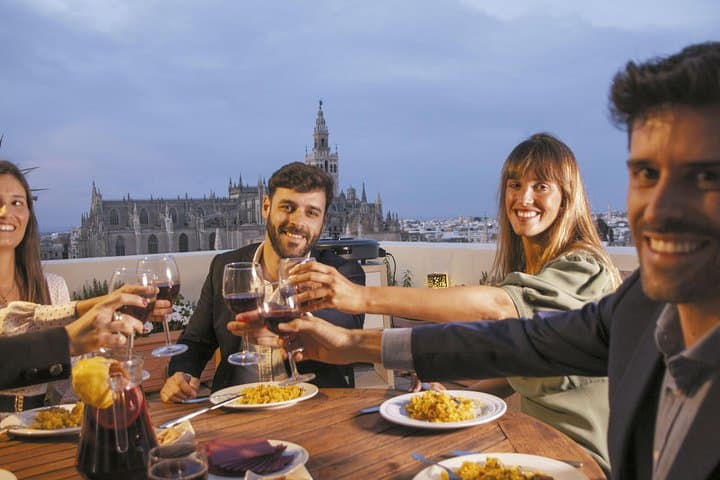 Rooftop Paella Class in Seville — Hands-On Paella & Sangria with Panoramic Views
