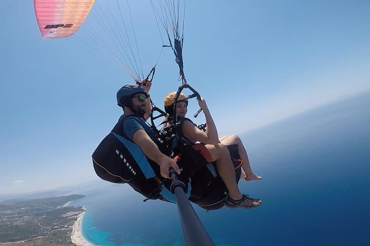 Tandem Paragliding from Llogara to Palasë — Cliff-Top Flights Over the Albanian Riviera