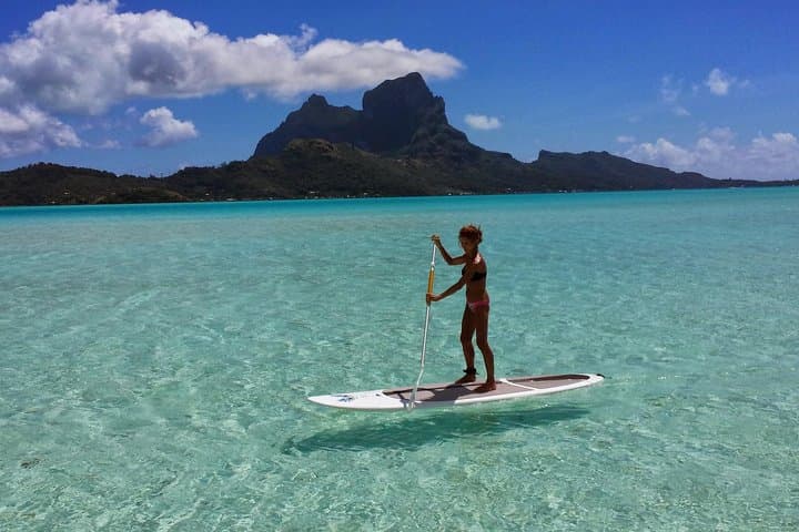 Paddle the Bora Bora Lagoon: 90-Minute Stand-Up Paddle Through Turquoise Motus photo 3