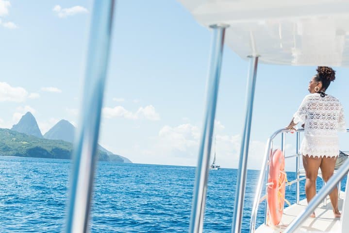 Soufriere Hop & Drop Boat Transfer with Snorkel Stop (From Castries)