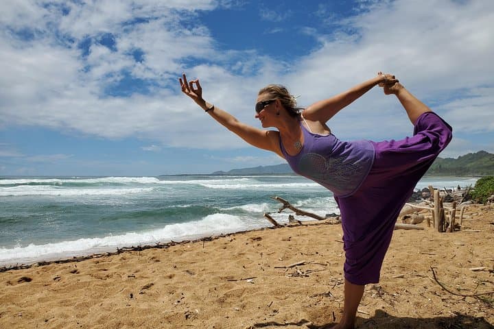 Oceanfront Morning Yoga on Kauai's East Shore photo 2